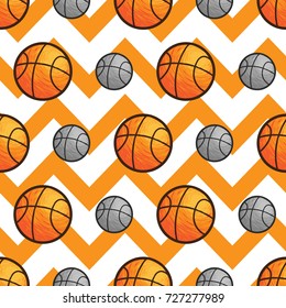 basketball seamless pattern
