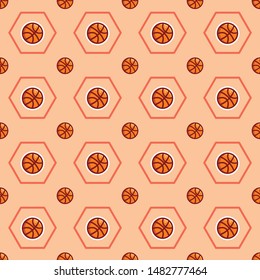 Basketball seamless pattern for print, background, etc.