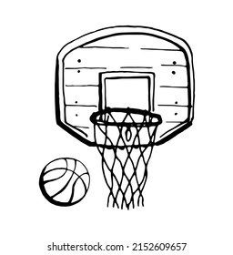 Basketball set. Vector clipart. 
Isolated on transparent background