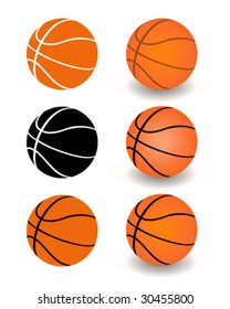 Basketball Set - Vector Illustration