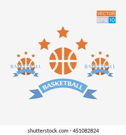 Basketball. Set. Vector illustration on white background