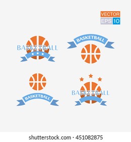 Basketball. Set. Vector illustration on white background