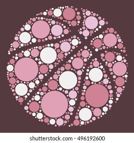 basketball shape vector design by color point
