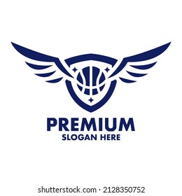 Basketball Shield Logo Design Templates