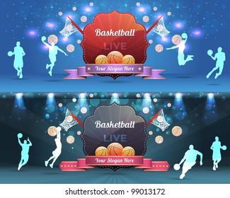 Basketball Shield Vector Design