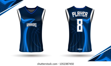 Basketball Shirt Design, Front And Back
