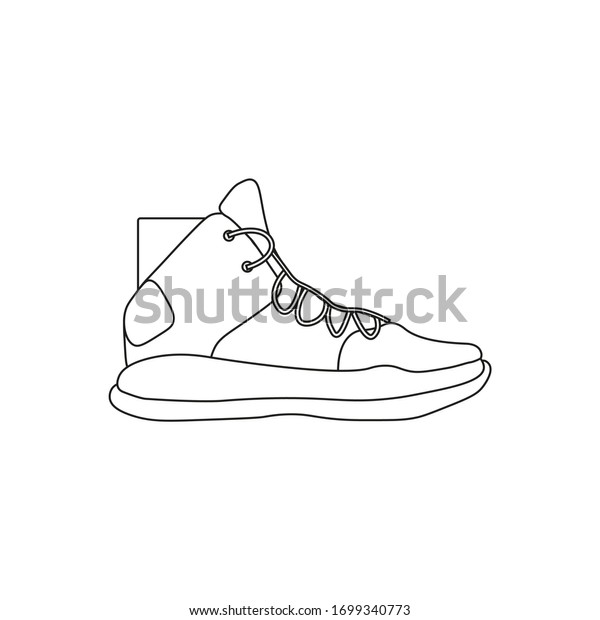Basketball Shoe On White Background Vector Stock Vector (Royalty Free) 1699340773