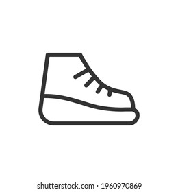 Basketball shoes line icon. Web symbol for web and apps. Sign design in outline style. Basketball shoes stroke object.