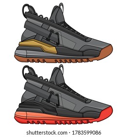 basketball shoes, vector EPS 10