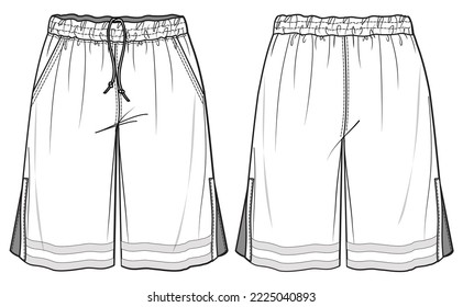Basketball Shorts Template Vector Art, Icons, and Graphics for