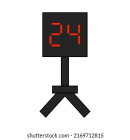 Basketball shot clock timer vector illustration.