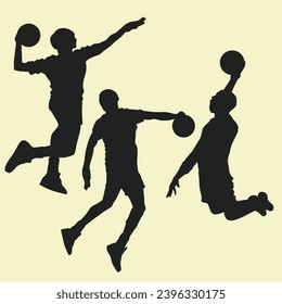 Basketball Silhouette Guy Vector Design 