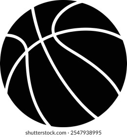 Basketball silhouette isolated on white background. Basket ball sign vector illustration design