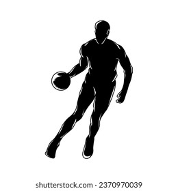 Basketball silhouette vector. Silhouette. Basketball vector