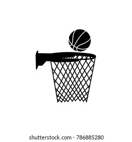 Basketball silhouette vector