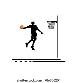 Basketball silhouette vector