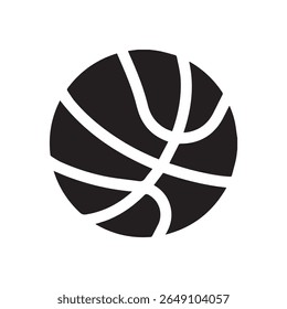 Basketball Silhouette  Vector icon on white Background