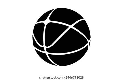 fondo blanco de Vector de silueta de baloncesto