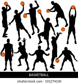 Basketball silhouettes