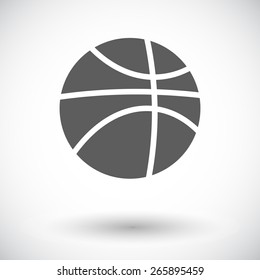 Basketball. Single flat icon on white background. Vector illustration.