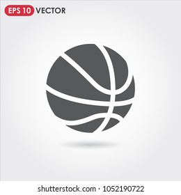 basketball single vector icon on light background