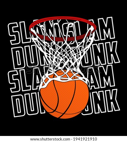 BASKETBALL, SLAM DUNK BACKGROUND TEXT