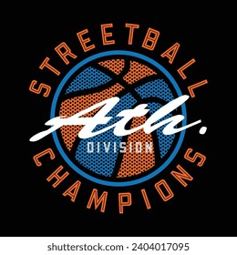 tipografía de eslogan de baloncesto ilustración de diseño gráfico vectorial, camiseta impresa, deporte,cosecha,atletismo