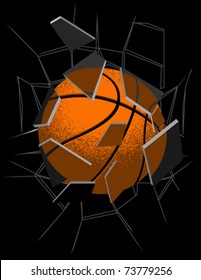 Basketball Smashing Glass