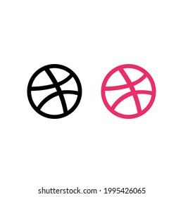 Basketball Social Media Icon Logo