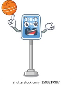 With basketball speed limit with the character shape