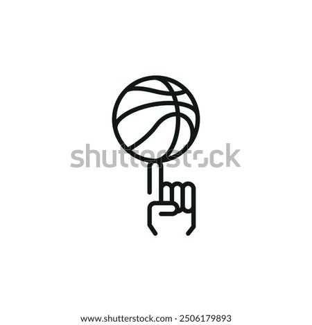 Basketball spin icon. Simple basketball spin icon for social media, app, and web design. Vector illustration.