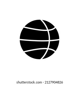 Baloncesto, Deporte, Balón, Juego Diseño de Icono Sólido para Web e UI, Icono Sencillo Adecuado para Cualquier Propósito.