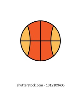 basketball, sport ball icon. Element of education illustration. Signs and symbols can be used for web, logo, mobile app, UI, UX on white background