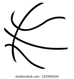 Basketball sport ball simple icon isolated vector eps10