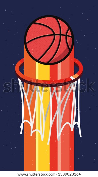 Basketball Sport Design Stock Vector Royalty Free 1339020164