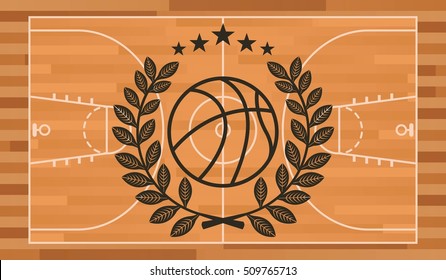 basketball sport emblem icon vector illustration design