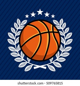 basketball sport emblem icon vector illustration design