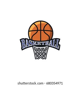 Basketball sport emblem logo icon vector