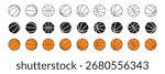  basketball  sport equipment solid  icon . Basketball logo vector icon . eps 10 
 