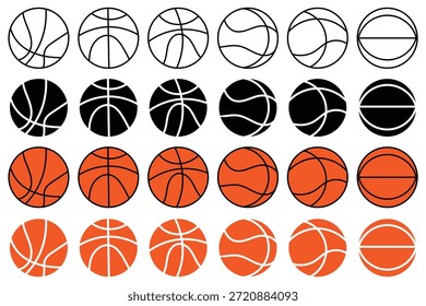 Icono sólido del equipo del deporte del baloncesto. Iconos de baloncesto, Ilustración vectorial.