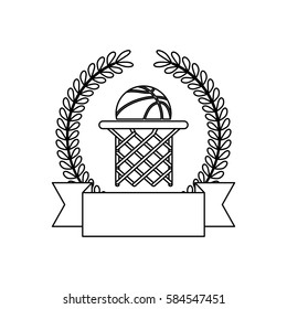 Basketball sport game icon vector illustration graphic design