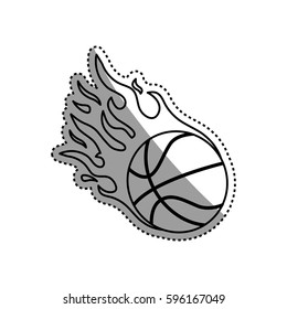 Basketball sport game icon vector illustration graphic design
