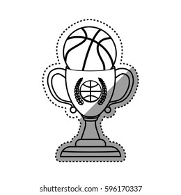 Basketball sport game icon vector illustration graphic design