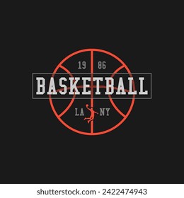 basketball sport illustration typography. perfect for t shirt design
