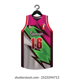 Basquete esporte camisa mockup modelo uniforme vetor frontal