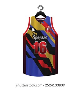 Basquete esporte camisa mockup modelo uniforme frente isolada