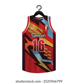 Basquete esporte jersey modelo modelo modelo uniforme design frontal