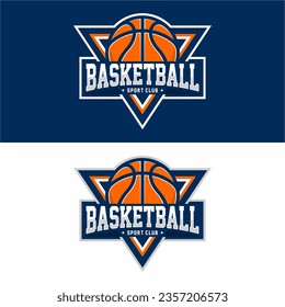 Basketball sport logo design vector illustration