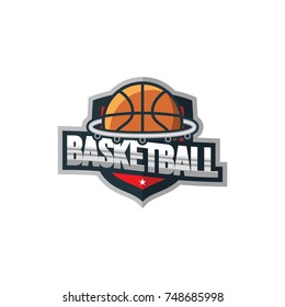 Basketball sport logo element vector