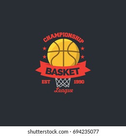 Basketball sport logo & emblem vector